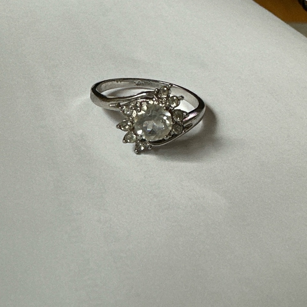 Faux diamond ring